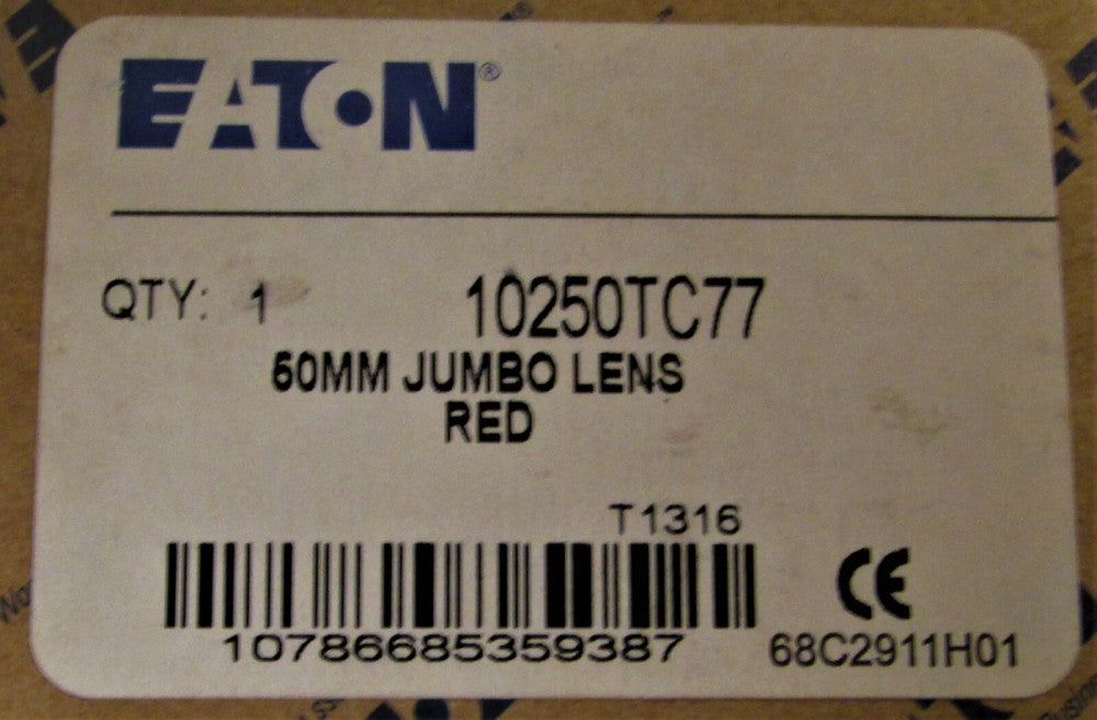 EATON CUTLER HAMMER 10250TC77 50mm Red Jumbo Mushroom Head Operator Lens Cap