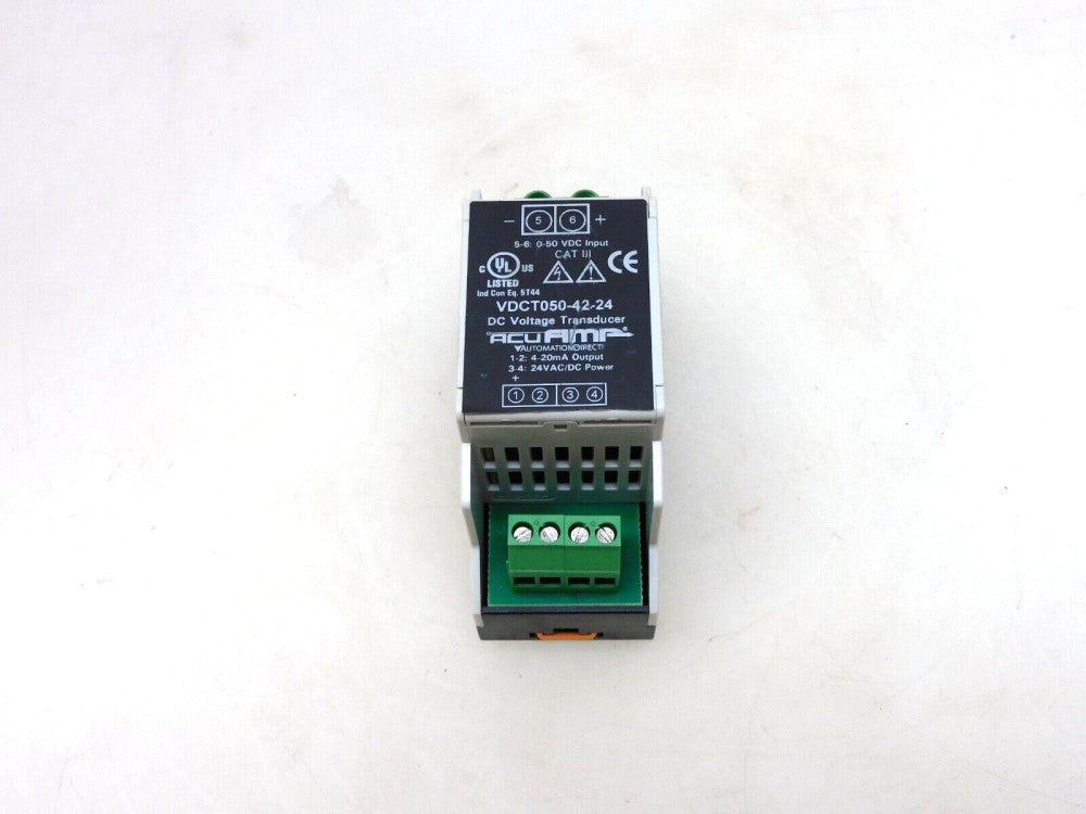 AUTOMATION DIRECT VDCT050-42-24 DC VOLTAGE TRANSDUCER ACUAMP