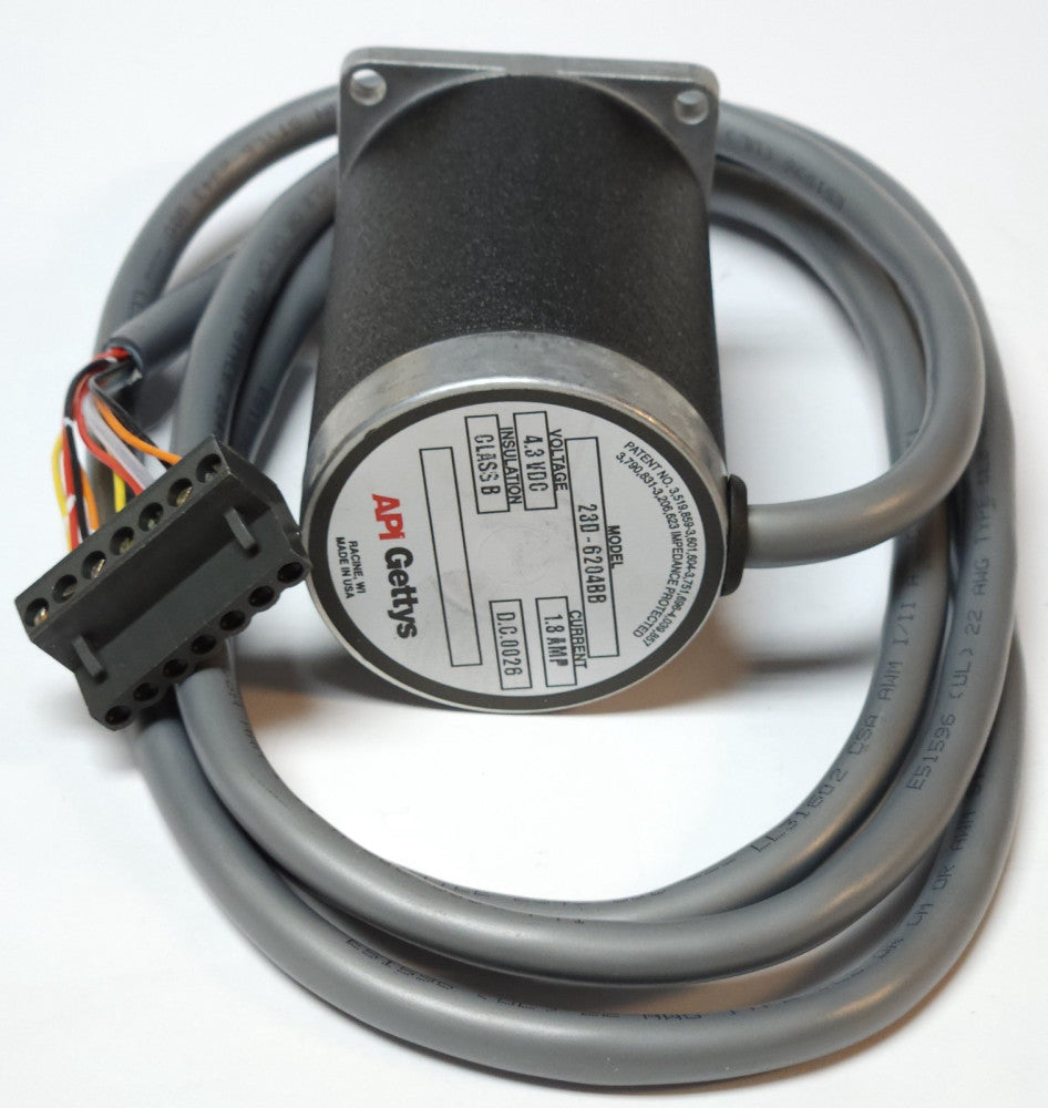 API GETTYS MODEL 23D 6204BB Stepper Motor 4.3 VDC 1.8 AMP