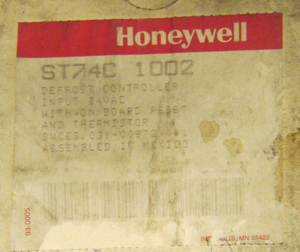 HONEYWELL Thermistor 24VAC Defrost Control - ST74C 1002