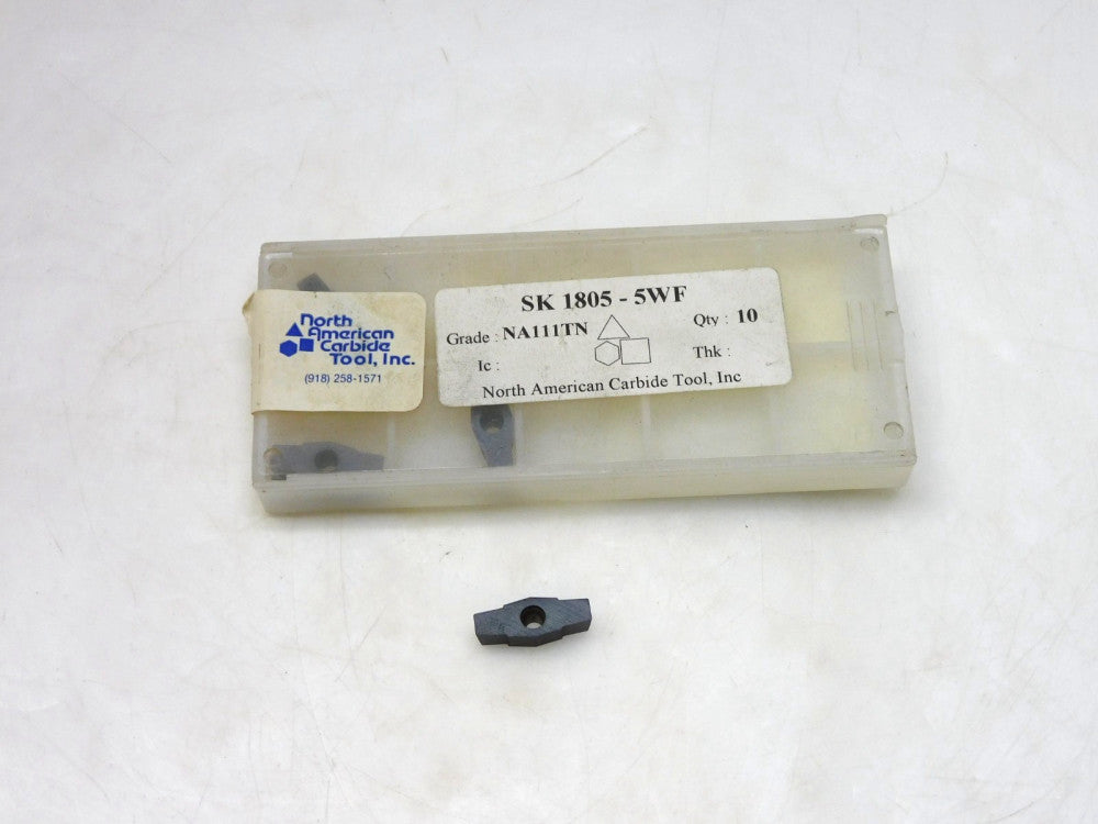 LOT OF 4 NORTH AMERICAN CARBIDE TOOL SK 1805-5WF CARBIDE INSERT NA111TN