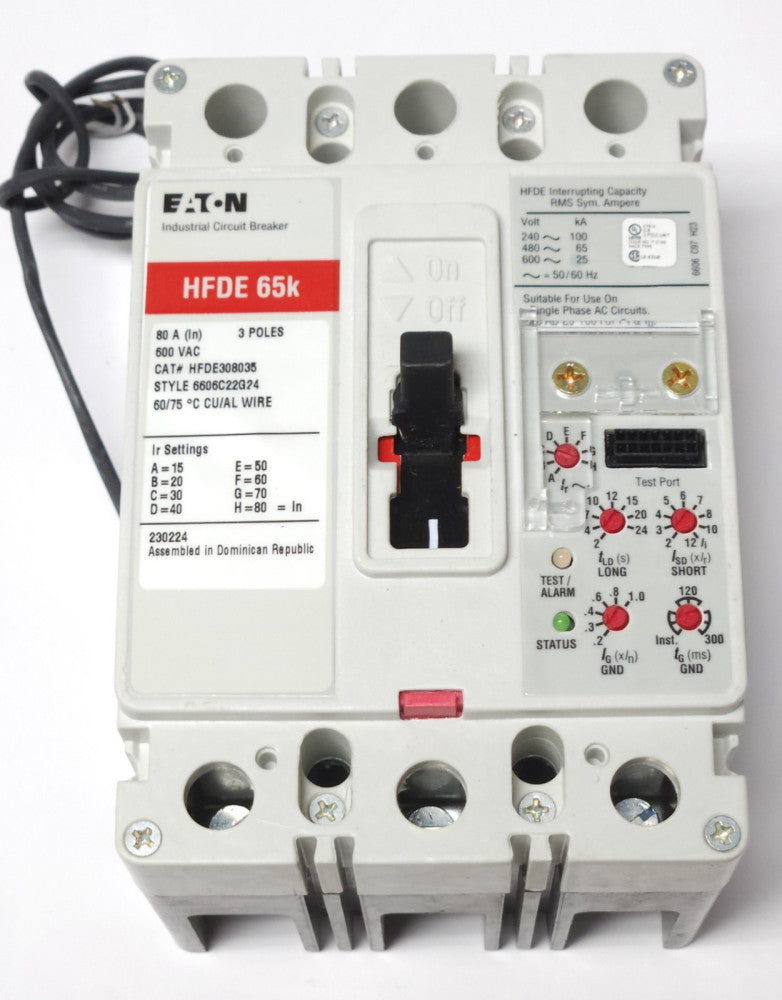 EATON HFDE308035 3 Pole 15-80 AMP HFDE Electronic LSG Circuit Breaker