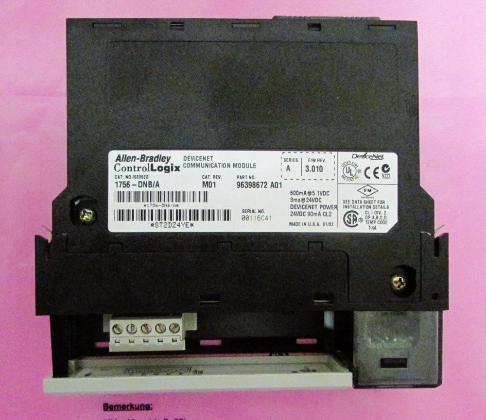 ALLEN BRADLEY 1756 DNB Series A DeviceNet Communication Module