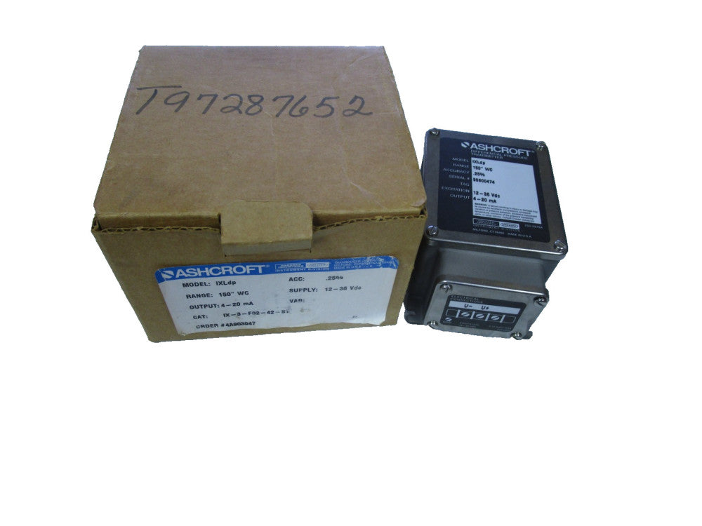 Ashcroft IXLdp Differential Pressure Transducer 150" WC 12-36 Vdc 4-20mA