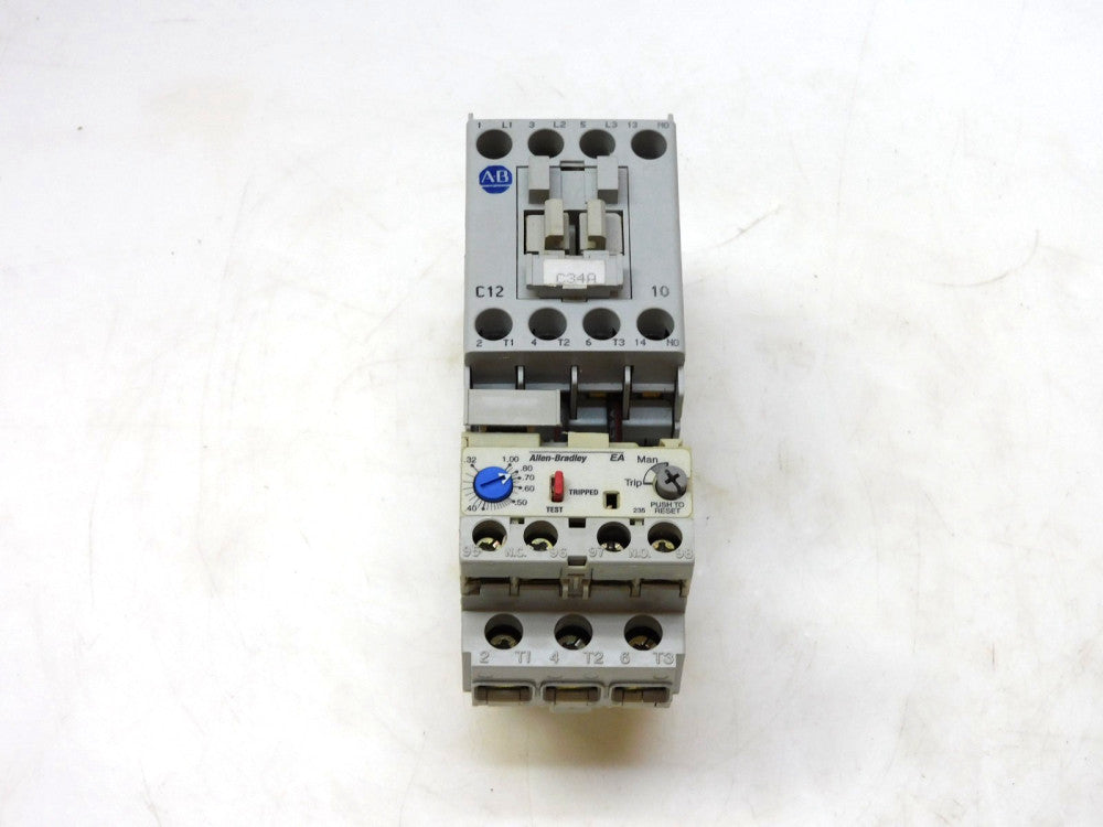 ALLEN BRADLEY 100-C12*10 SER A STARTER W/ 193-EA1CB SER A OVERLOAD RELAY .32-1A