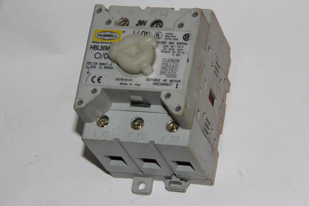 HUBBELL HBL30MIRS Mechanical Interlock Switch