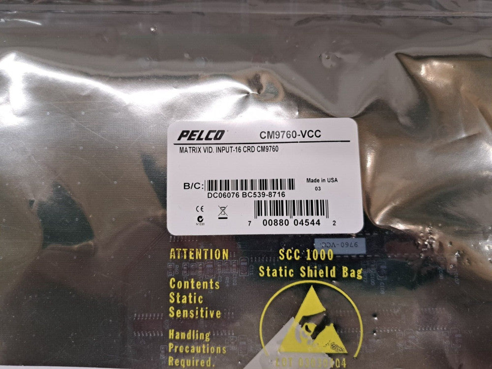 New, Pelco, CM9760-VCC, Video Input Data Manager Matrix Code Distribution Unit