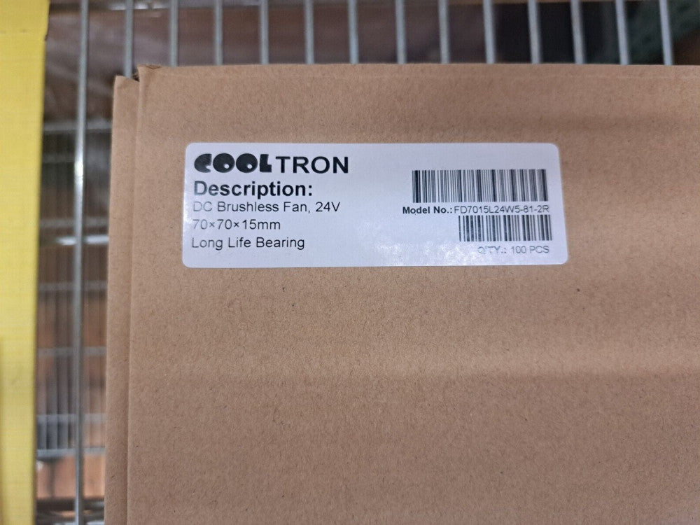 New, Cooltron, FD7015L24W5-81-2R, 24V 3.60W 7CM 7015 Inverter Cooling Fan