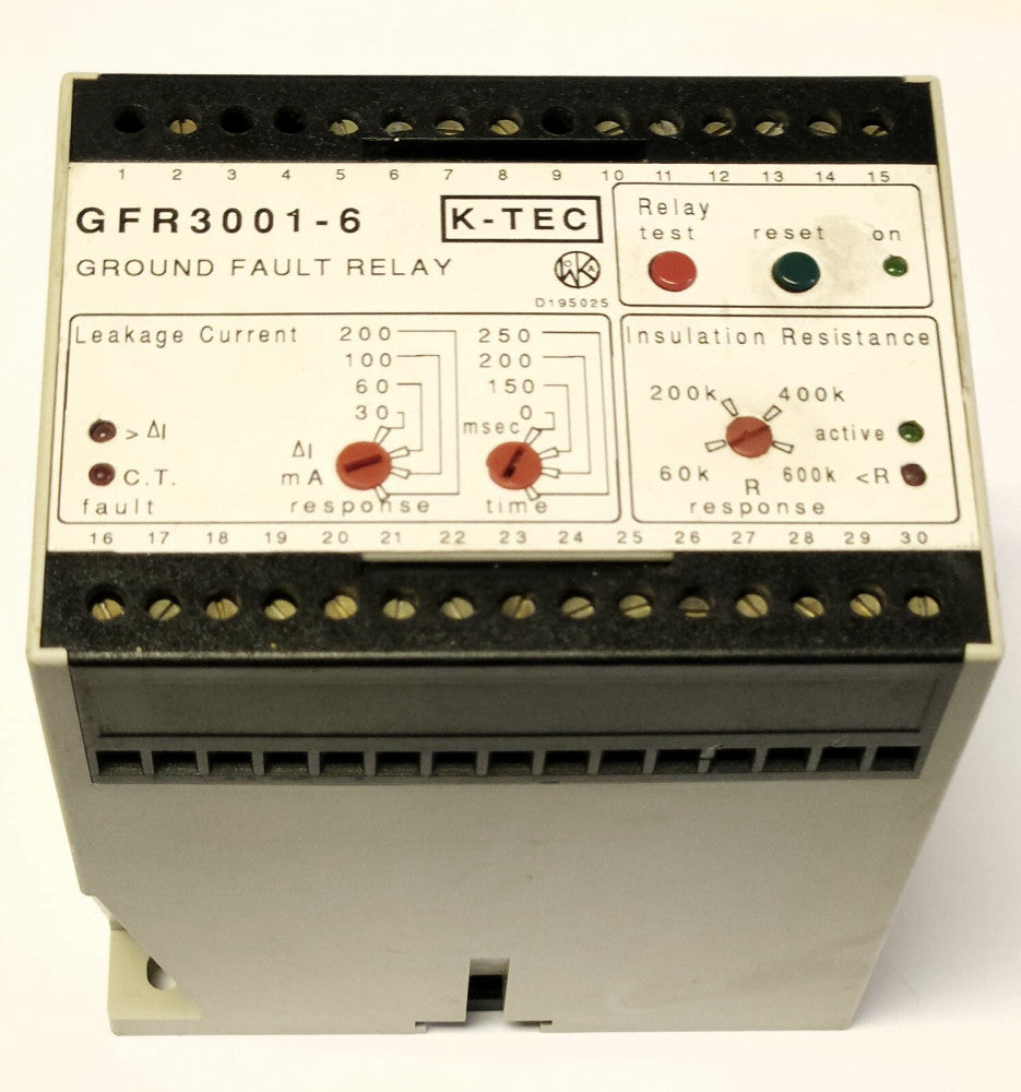 K-TEC GFR3001-6 Ground Fault Relay Module GFR3001 6 Discontinued from Littelfuse