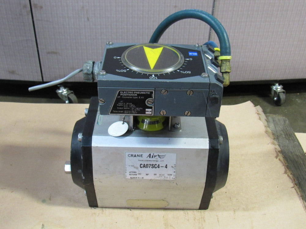 CRANE AIR ACTUATOR CA07SC4-4 W/ BLX POSITIONER EA1 - USED