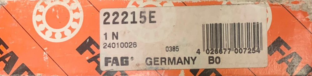 FAG 22215E 1N 24010026 Spherical Roller Bearing 75 X 130 X 31