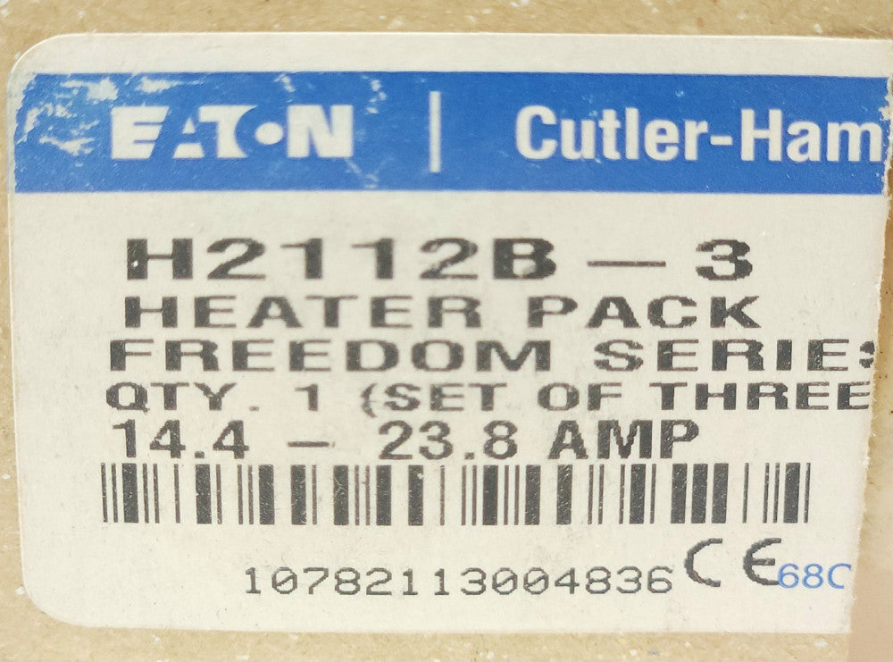 EATON CUTLER HAMMER H2112B 3 Thermal Overload Relay Heater Pack H2112B-3