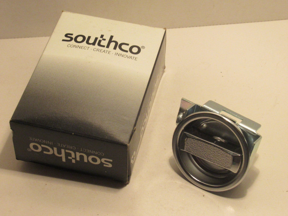 SOUTHCO 2" CHROME FLUSH ROUND TURN LATCH HANDLE NEW