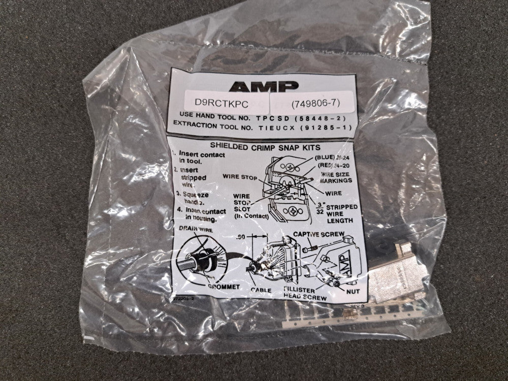 New, AMP/Tyco, 749806-7, D-Sub Standard Connectors DSUB E09S CRIMP KIT