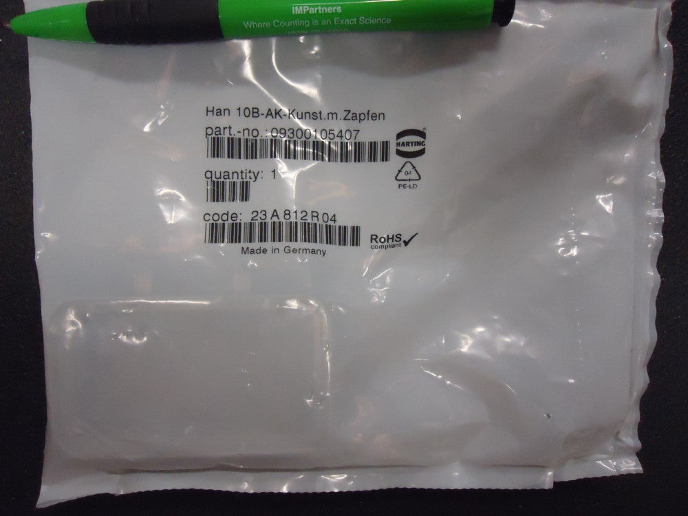 Harting 09300105407 PROTECTION COVER THERMOPLASTIC 2 LVR. Brand New!
