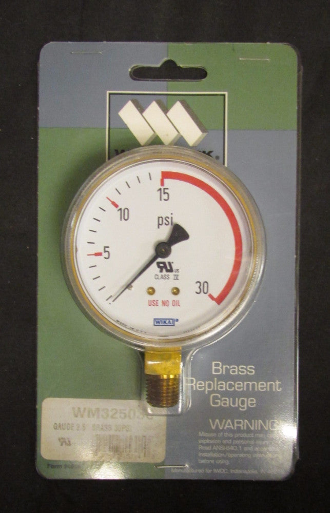 WELDMARK WIKA WM325030 2-5" 30 PSI Pressure Gage