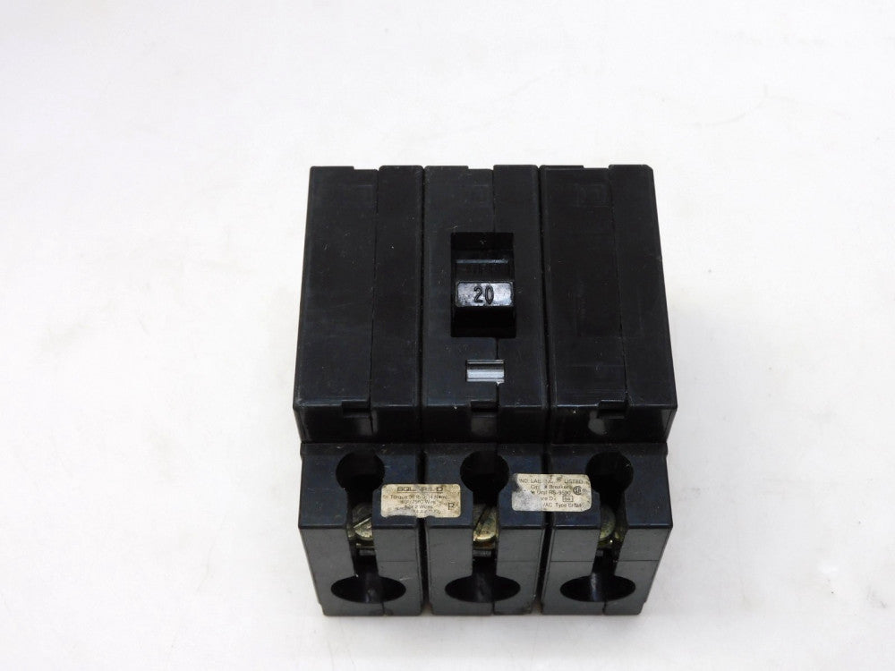 SQUARE D CIRCUIT BREAKER EHB34020 20 A AMP 3P 3 POLE 480Y/277V #6