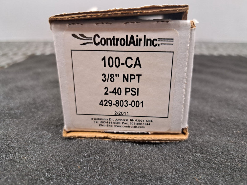 New, Control Air Inc, 100-CA, Precision Air Pressure Regulator
