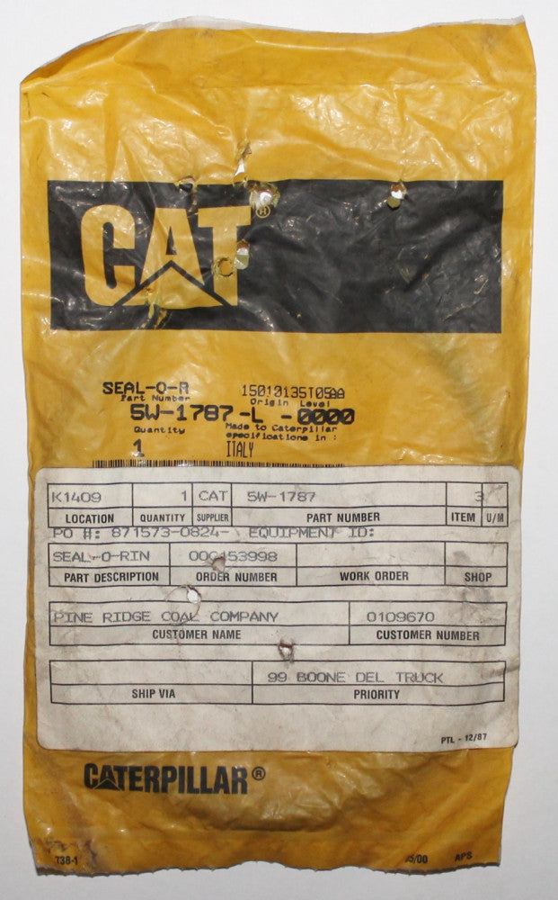 CATERPILLAR CAT 5W 1787 L 0000 Seal-O-R O Ring Seal