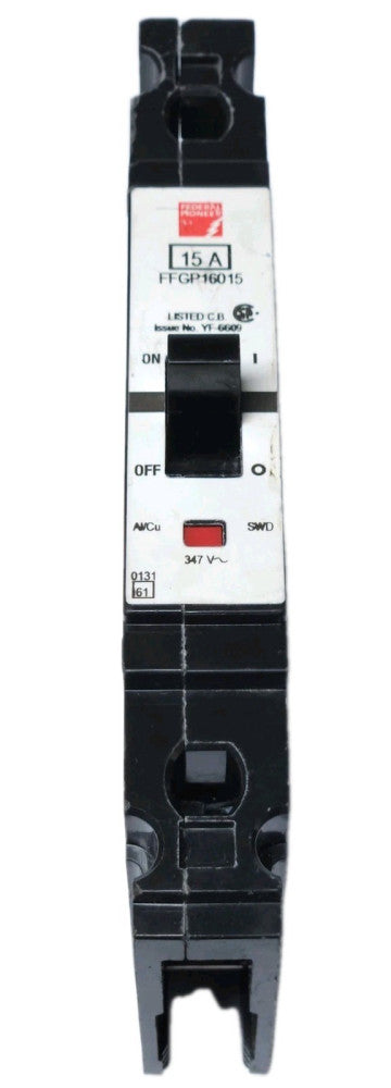 FEDERAL PIONEER FFGP16015 Single Pole 15 AMP 347 VAC Circuit Breaker Groupe