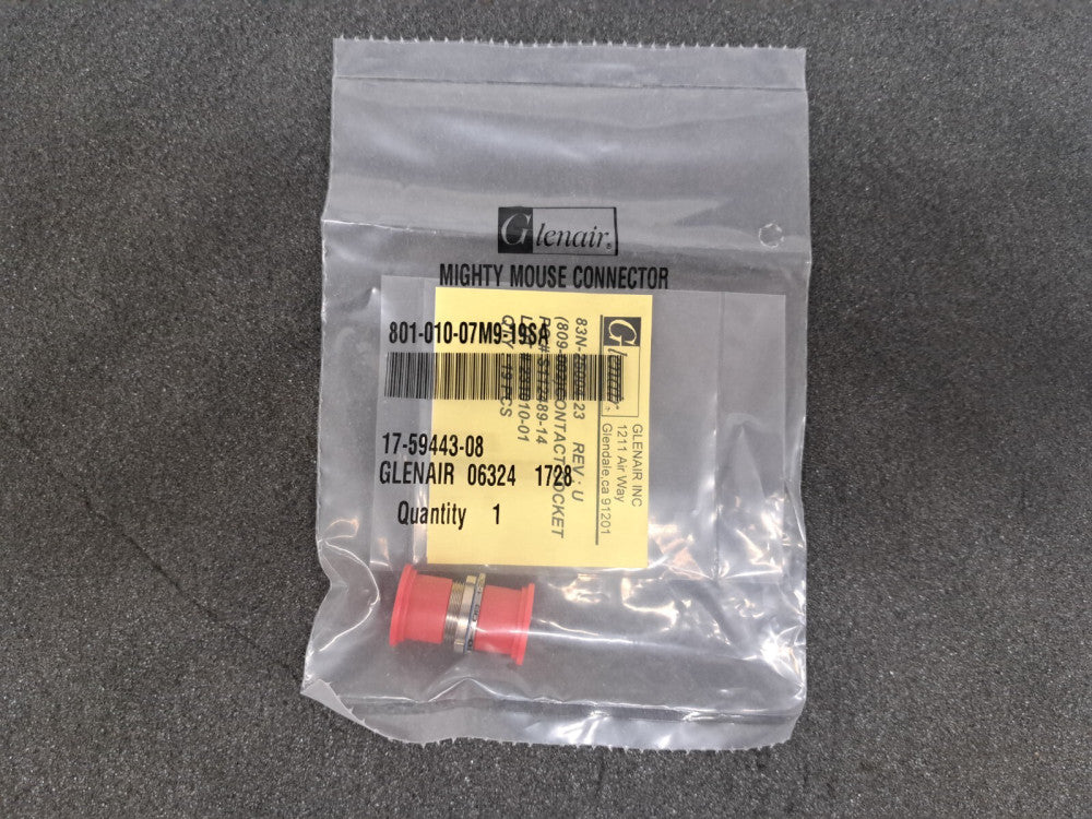 New, Glenair, 801-010-07M9-19SA, Conn Circular SKT 19 POS Crimp ST Jam Nut