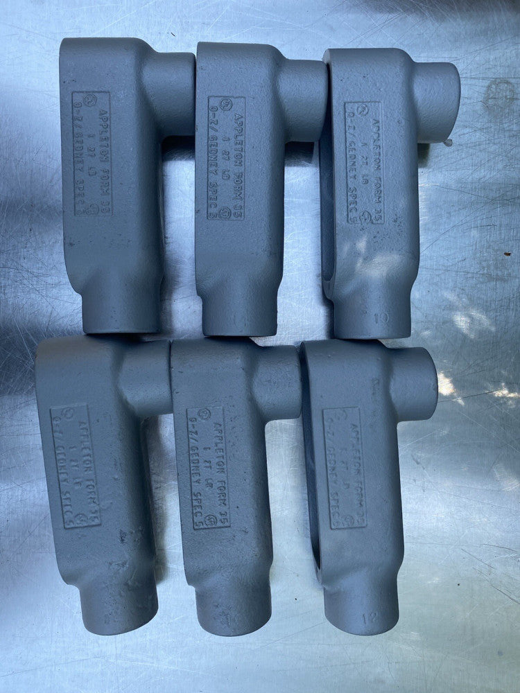 Lot of 6 Appleton Form 35 - 1 27 LB O-Z Gedney Spec 5 Mall Iron Unitlet Unused