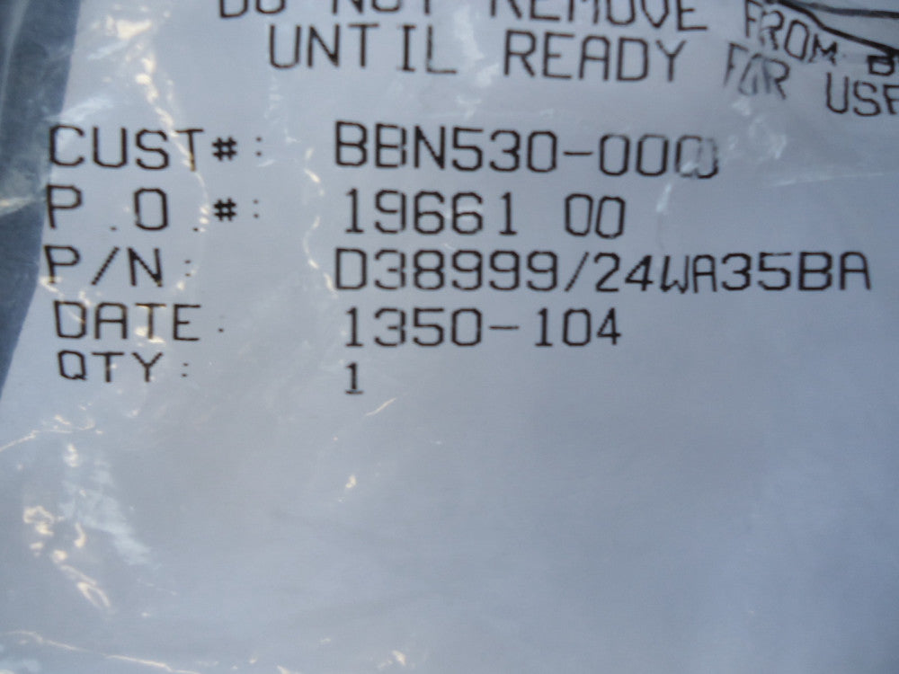New, ITT Cannon,D38999/24WA45BA, Conn Circular SKT 6 POS ST Jam Nut 6 Terminal 1