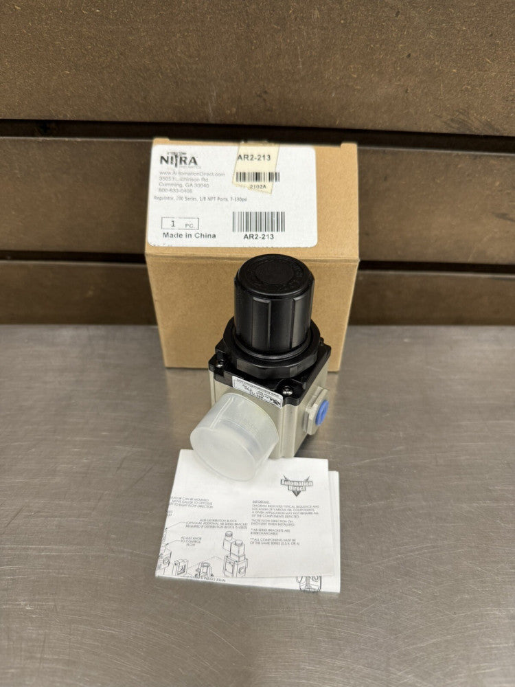 New Nitra AR2-213 Pneumatic Regulator 1/8" NPT , 7-130PSI