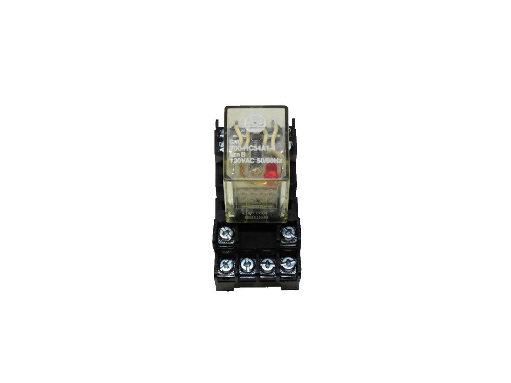 Allen Bradley 700-HC54A1-4 Ser B Relay 120Vac 50/60Hz W/ Base 700-HN128 Ser B