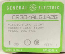 GE GENERAL ELECTRIC CR304ALG1A2G 120 VAC Green Indicating Light