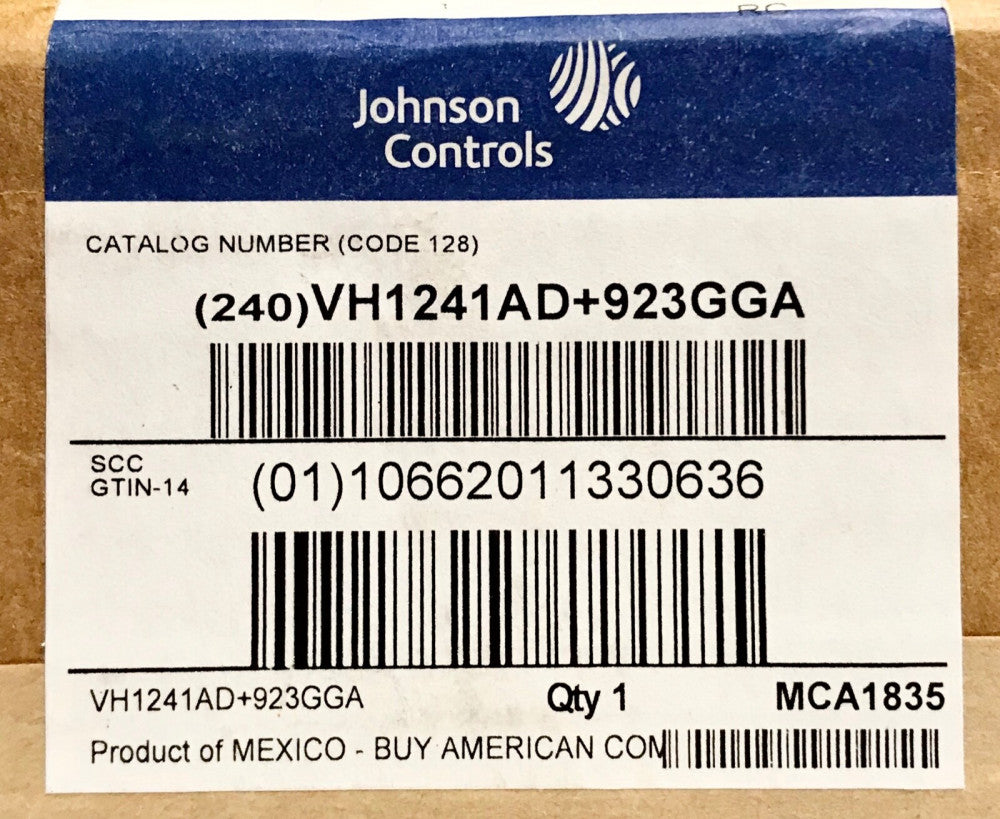 JOHNSON CONTROLS VH1241AD + 923GGA 1/2" 2 Way Ball Valve 1.2 CV MCA1835
