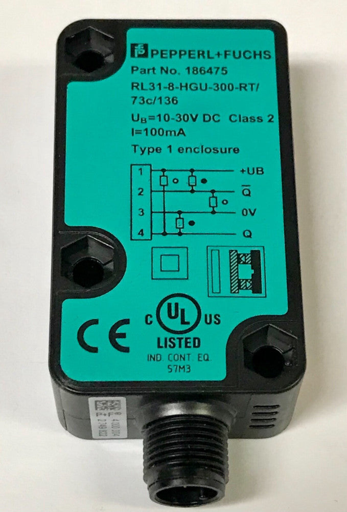 PEPPERL FUCHS 186475 RL31 8 HGU 300 RT 73C 136 10-30 VDC Proximity Sensor
