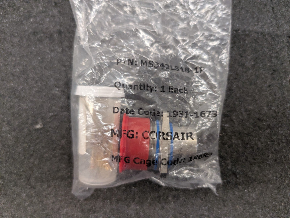 New, Corsair, MS3452LS18-1P, Circular MIL Spec Connector 5015 RR 10#16 PIN RECP