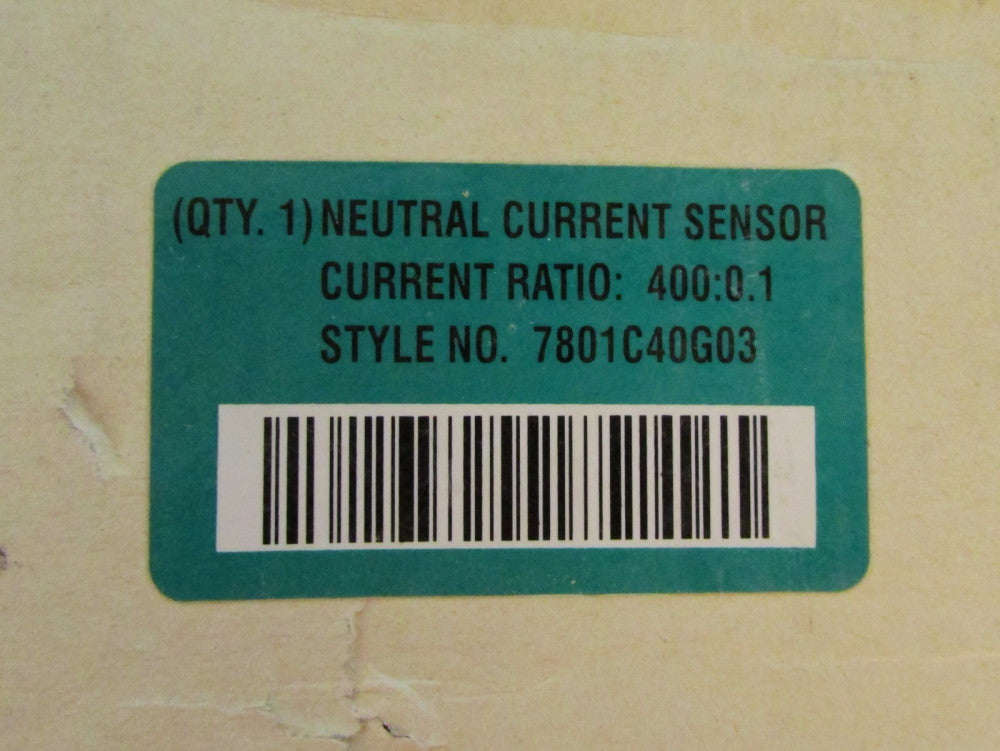 Cutler Hammer 400: 0.1 K Frame L Frame 400 Amp Neutral Current Sensor 7801C40G03