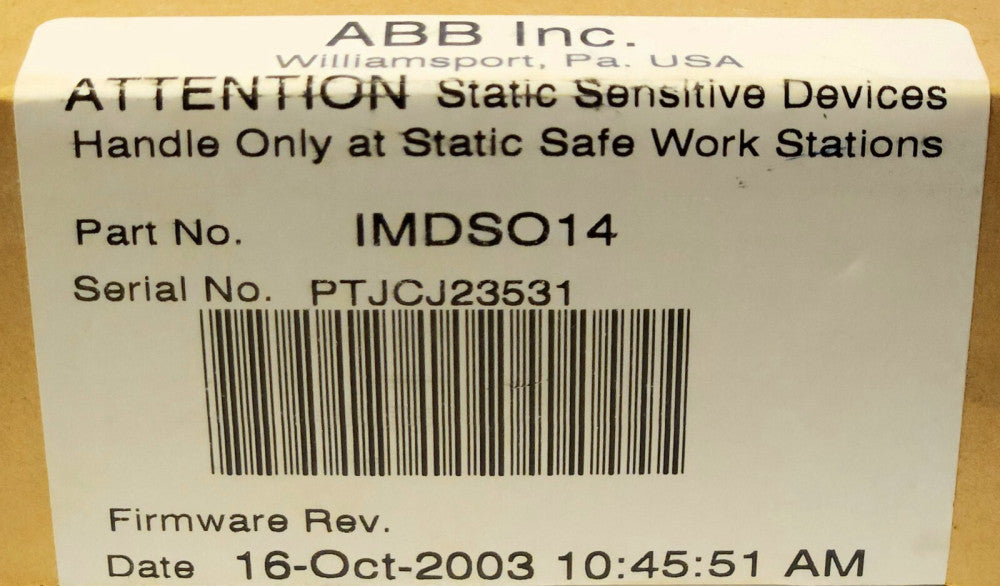 SEALED ABB IMDS014 SYMPHONY Analog Output Module