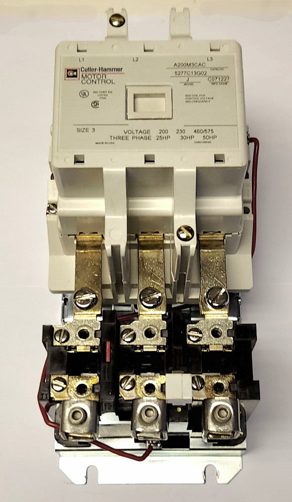 EATON CUTLER HAMMER A200M3CAC 120 VAC Size 3 A200 Starter Very Nice Contacts