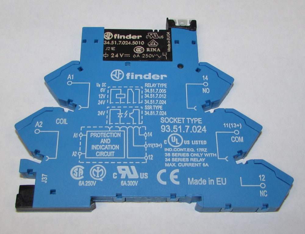 FINDER KOPPELRELAIS 38 61 7024 5050 Modular Relay w/ Base