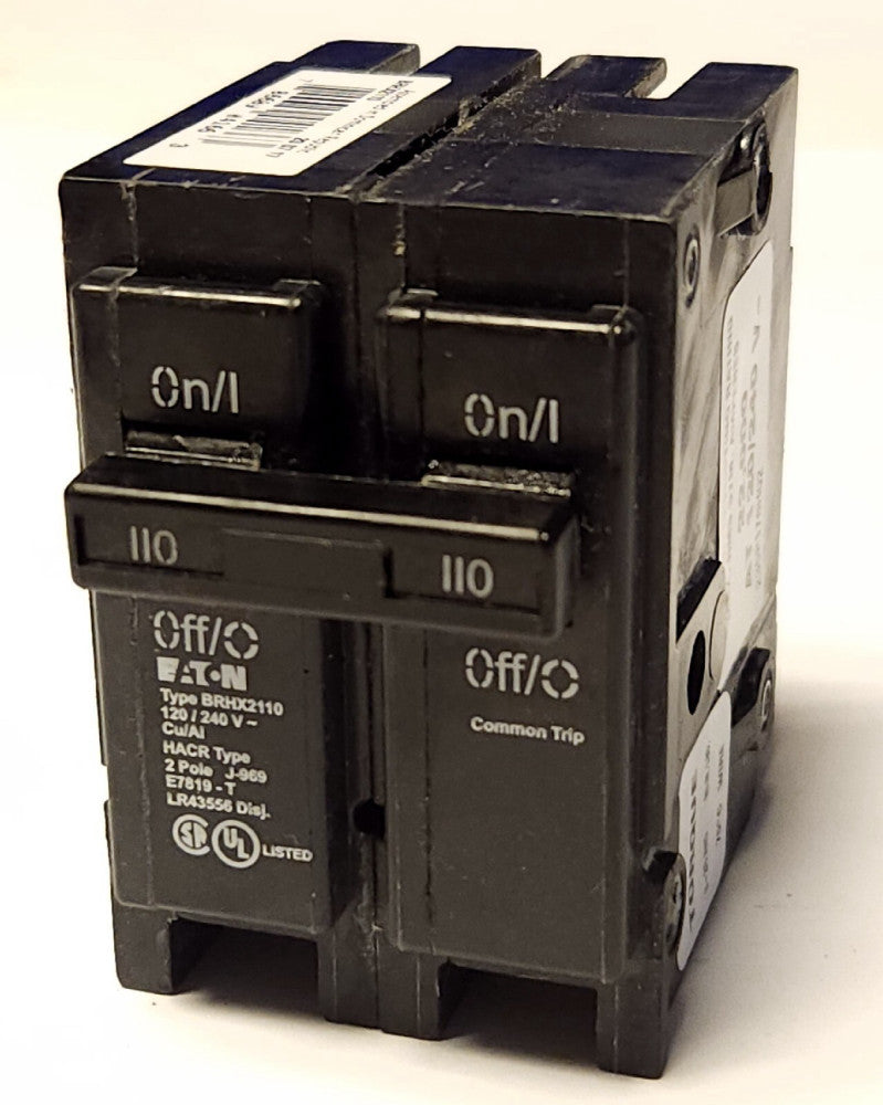 EATON CUTLER HAMMER BRHX2110 2 Pole 110 AMP BRH2110 Type BR Circuit Breaker