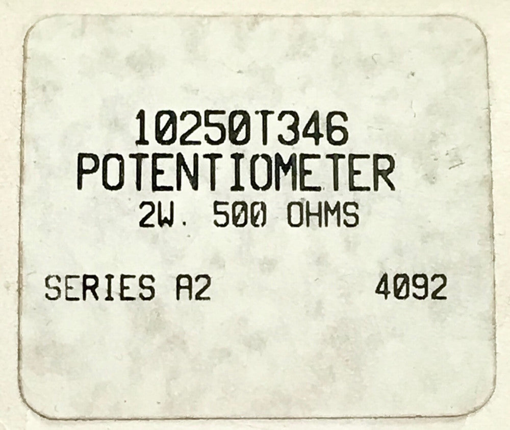 EATON CUTLER HAMMER 10250T346 2 Watt 500 OHM Potentiometer