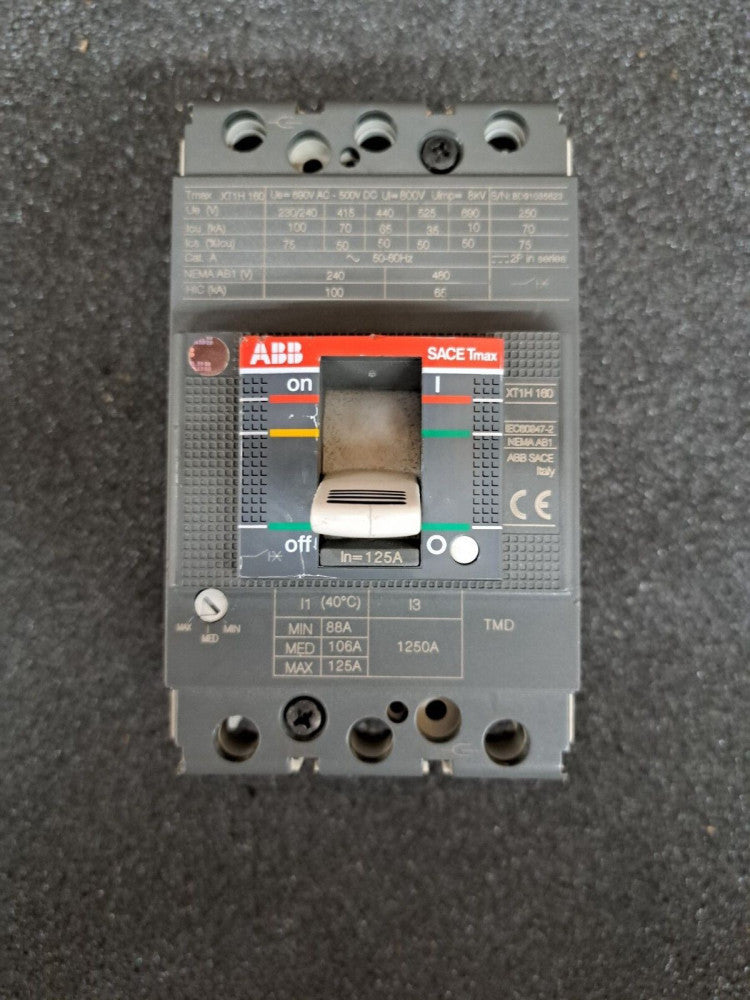 Used, ABB, XT1H160, XT1H 160 TMD 160-1600 3p