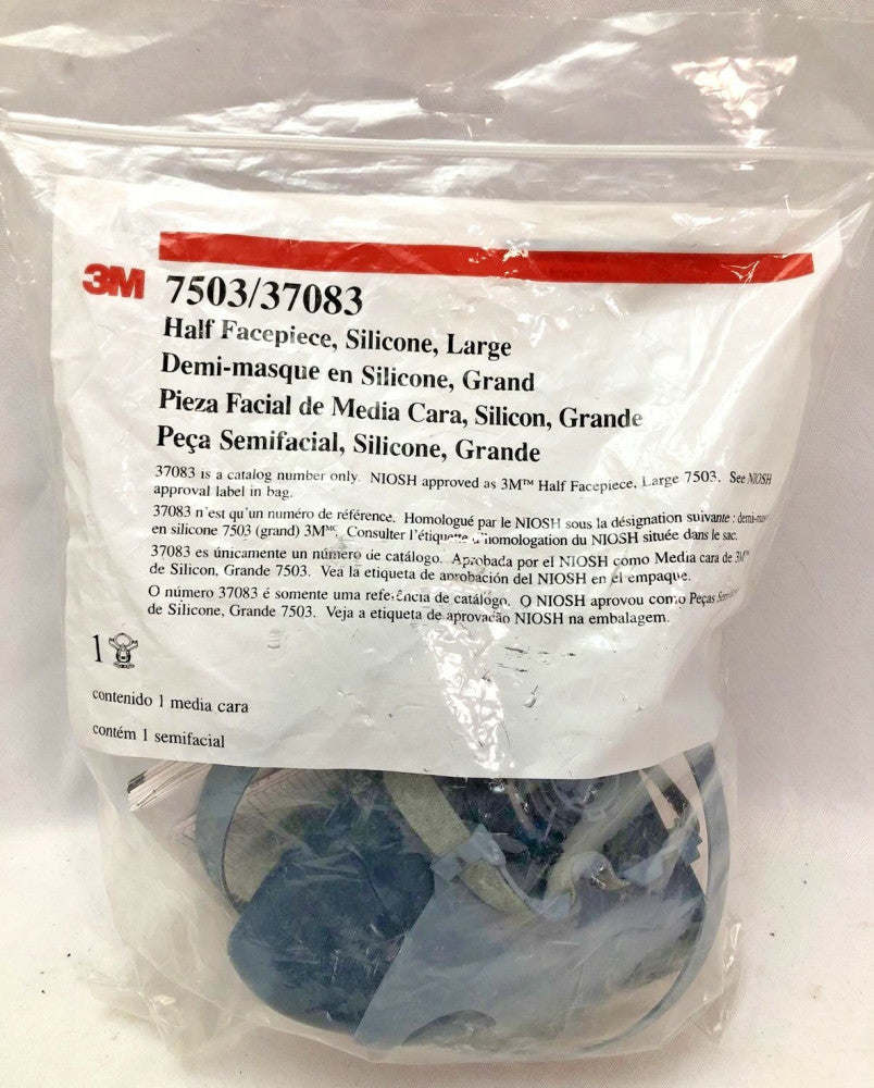 *1-Piece* 3M Half Facepiece Reusable Silicone Respirator Large 7503/37083 (AAD)