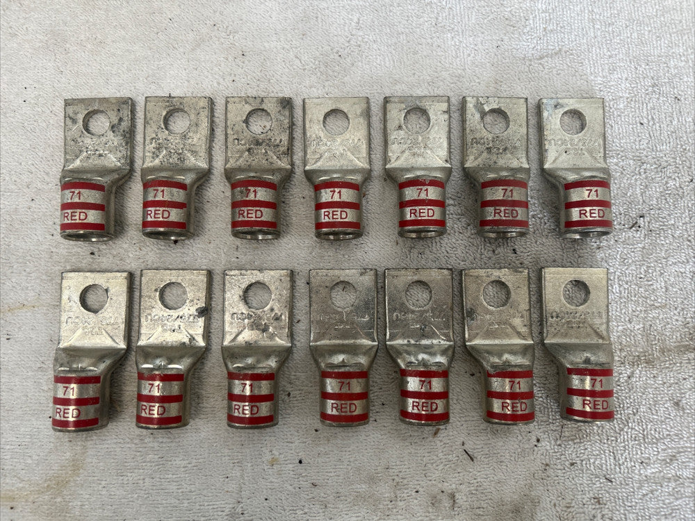 Thomas & Betts (T & B) 71 Red Compression Lug Lot of 14
