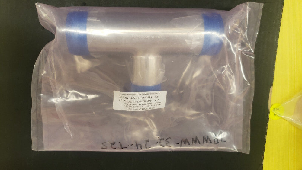 New, Robert-James, 7RWWW-32-24-T25, Tubular Fitting, Tee, Reducing, Branch, 2.0