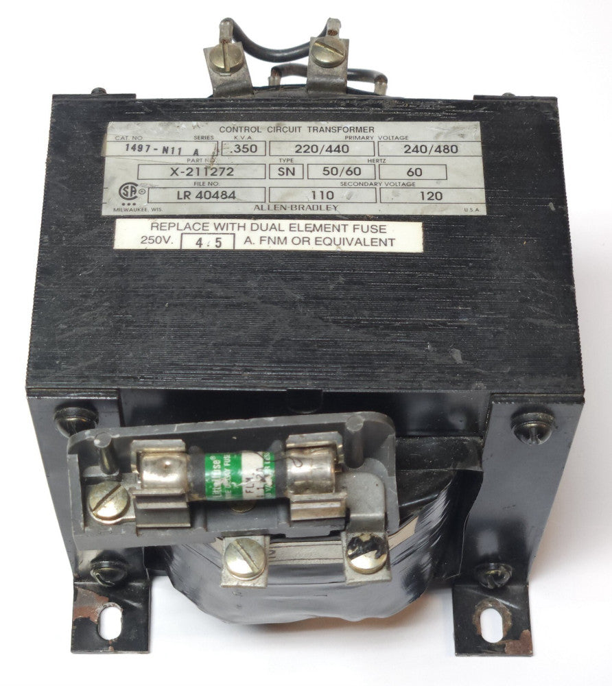 ALLEN BRADLEY 1497 N11 Control Transformer .350 KVA Primary 220 240 480 VAC
