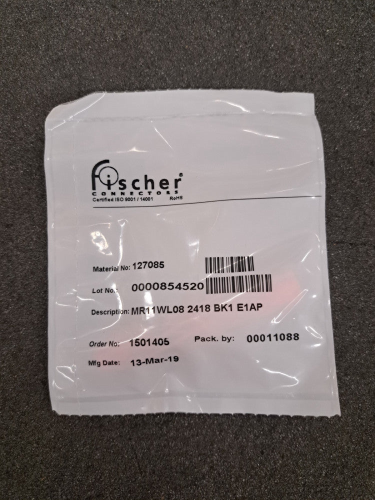New, Fischer Connector, MR11WL08 2418 BK1 E1AP, IP68 Push-pull Receptacle