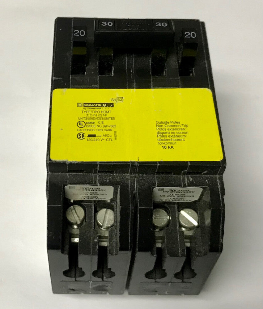 SQUARE D HOMT20202304201 Type HOMT Tandem Circuit Breaker 2 Pole 30 AMP 2X