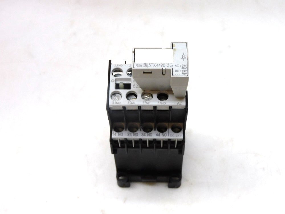 Siemens 3TH2262-0BB4 10A 24Vdc 6NO+2NC Contactor Relay W/ 3TX4490-3G