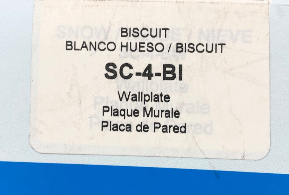 LUTRON SC-4-BI CLARU SATIN BISCUIT BLANCO 4 GANG Rocker Light Switch Cover