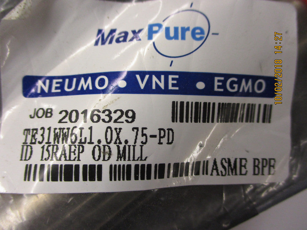 TE31WW6L1.0X.75-PD Maxpure BPE Series 1 x 3/4 Concentric Reducer BRAND NEW!