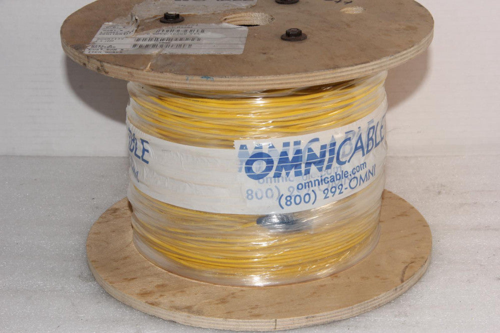 OMNI CABLE L720ST-08 20AWG 10-Strand PVC 600V/1000V Yellow Hook-Up Wire 1000FT